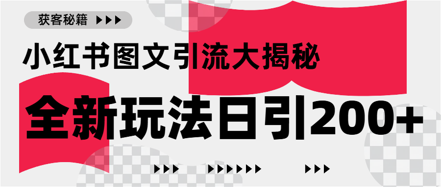 小红书图文引流，只需一张图片即可撬动百万流量，日引200+创业粉-智领未来创业网