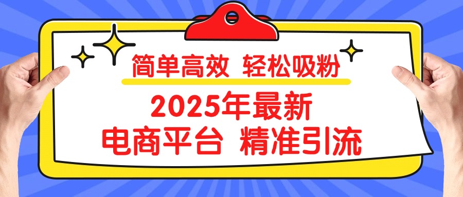 2025年最新电商平台精准引流 简单高效 轻松吸粉-智领未来创业网