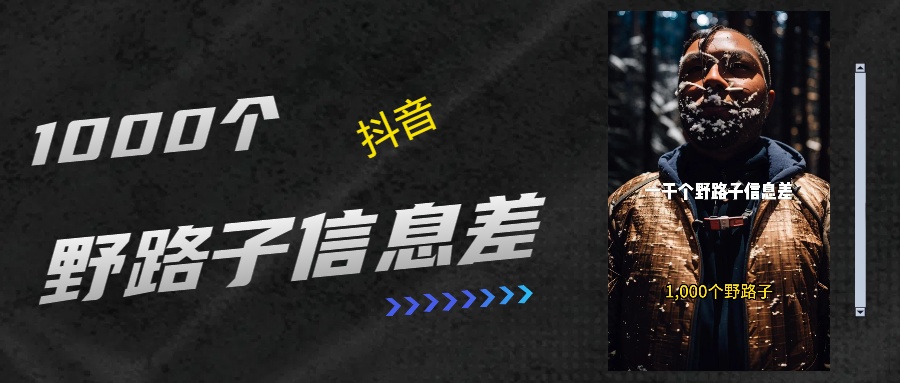 抖音一千个野路子信息差最新玩法教程引流＋变现的玩法具体拆解-智领未来创业网
